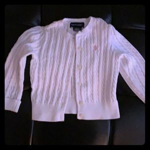 Girl white Ralph Lauren sweater